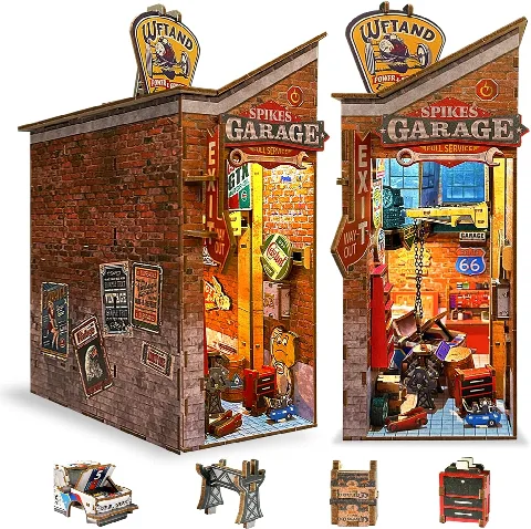 Rastplay Ahşap 3D Puzzle Kitap Arası Dekor (Book Nook) - Garaj