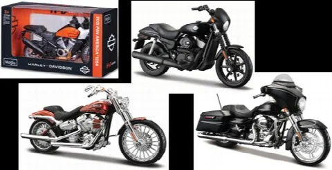 1/12 Harley-Davidson Motorcycles Asorti