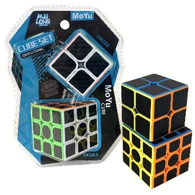 Moyu 3x3 & 2x2 Fiber Karbon Küp Set / MF9323