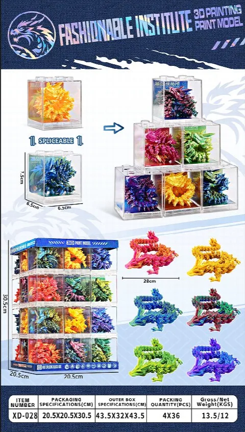 3D Printing Model Crystal Dragon / XD-028
