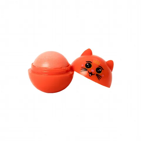 Lukky Kedi Şekilli Simli Pembe Dudak Kremi
