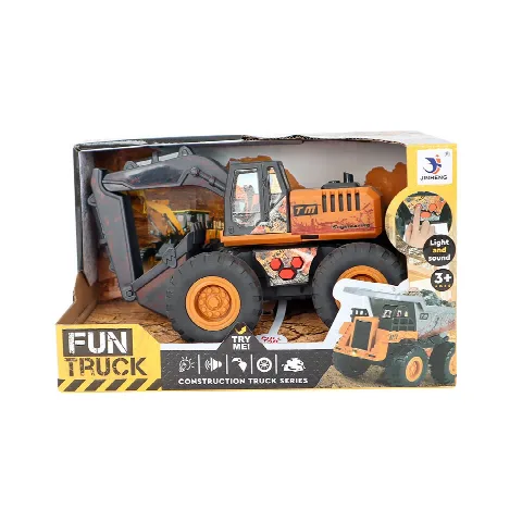 Fun Truck Sesli ve Işıklı Pilli İnşaat Kazıcı