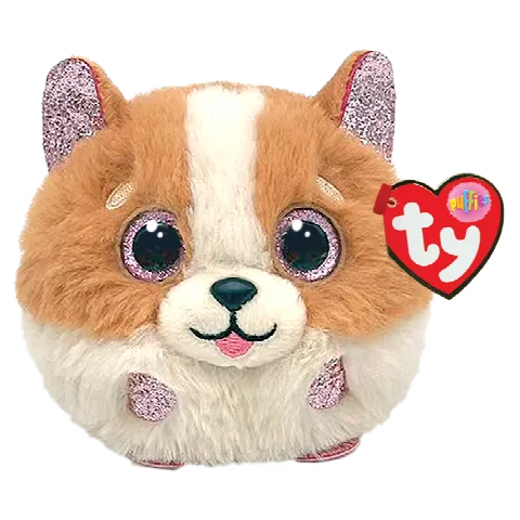 TY Puffies Tanner Kahverengi Beyaz Köpek 7 cm.