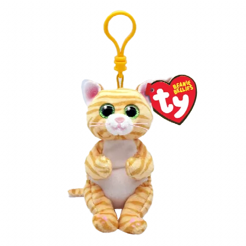 TY Beanie Bellies Sarı Çizgili Kedi Mango Peluş Anahtarlık 12 cm.