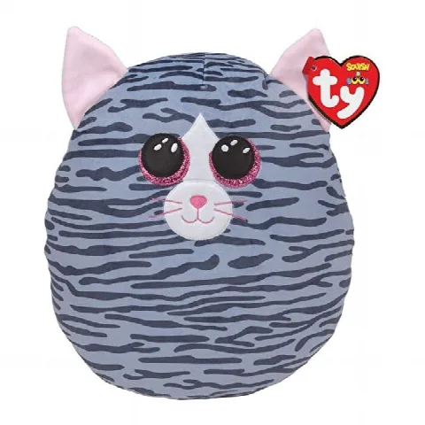 TY Squishy Beanies Gri Çizgili Kedi Kiki Peluş 25 cm.