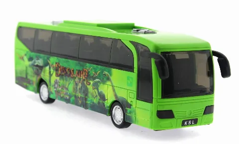 Dinozor Desenli Yeşil Otobüs