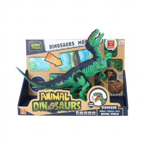 Animal Dinosaurs Serisi Sesli Işıklı Yeşil Dinozor