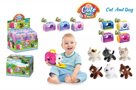 Çantalı Peluş Evcil Hayvan Seti (4 Asorti)
