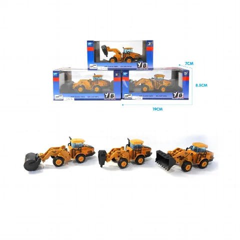 14 cm Die-Cast Mini İnşaat Araçları