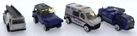Die-Cast Dörtlü Acil Kurtarma Araçları Seti