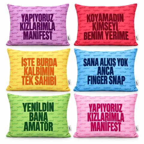 Manifest Baskılı Kırlent 35x45 cm.