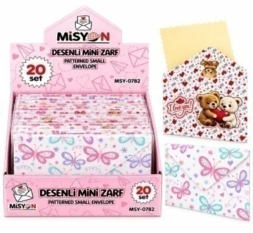 DESENLİ MİNİ ZARF TAKIM 5 Li SET
