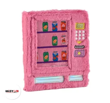 OTOMAT TASARIMLI PELUŞ HATIRA DEFTERİ