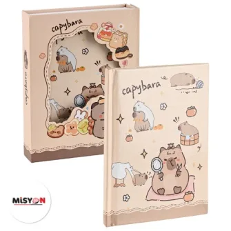 CAPYBARA KUTULU HATIRA DEFTERİ KİLİTLİ