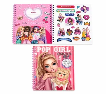 POP GİRL COLOURİNG BOOK STİCKER DEFTER