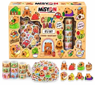 CAPYBARA STİCKER ÇANTA SET