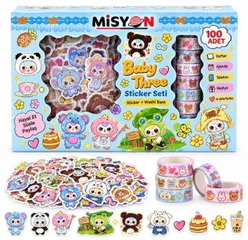 BABY THREE STİCKER ÇANTA SET