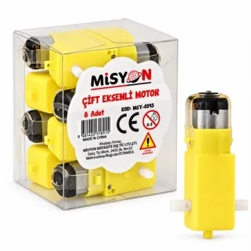 ÇİFT EKSENLİ DİŞLİ MOTOR DC 3V - 6V