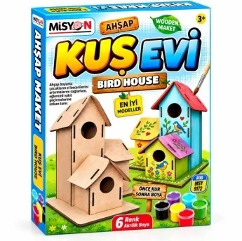 AHŞAP KUŞ YUVASI BOYAMA