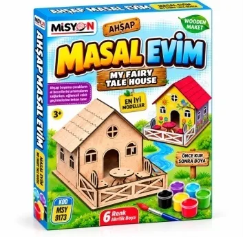 AHŞAP MASAL EVİM BOYAMA