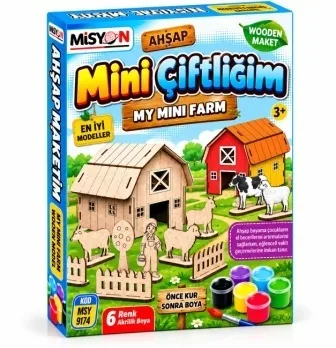AHŞAP MİNİ ÇİFTLİĞİM BOYAMA