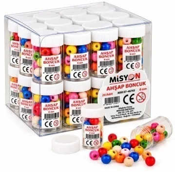 AHŞAP BONCUK 8 mm.
