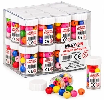 AHŞAP BONCUK 15 mm.