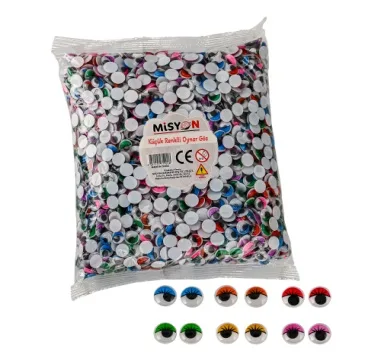 RENKLİ OYNAR GÖZ 12 mm.