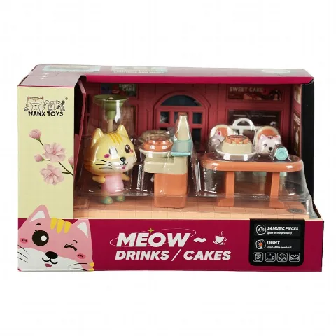 Sesli ve Işıklı Minyatür Kedi Pastanesi