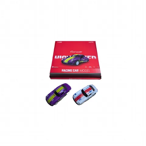 Die-Cast Çek Bırak Işıklı ve Sesli Şeritli Yarış Arabası