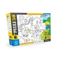 50 PARÇA - COLORING PUZZLE CHEERFUL FARM (NEŞELİ ÇİFTLİK)