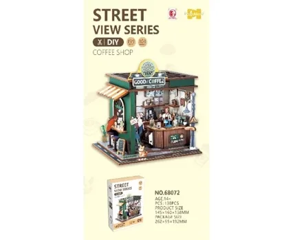 Rastplay Ahşap 3D Puzzle Sokak Manzarası - Cafe