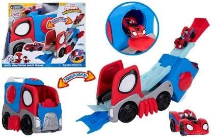Spidey Yarış Pistine Dönüşen Tır ve Metal Araç Set