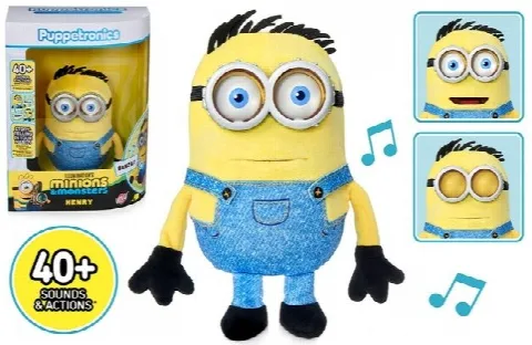 Minions Henry Elektronik Kukla 25 cm (+40 Ses ve Aksiyon )