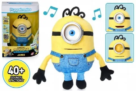 Minions James Elektronik Kukla 25 cm (+40 Ses ve Aksiyon )